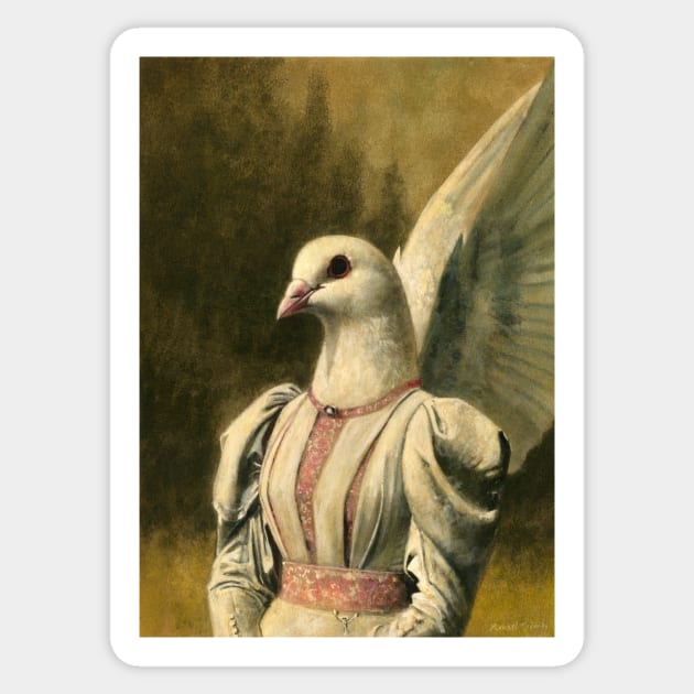 Victorian Dove Lady Sticker by mictomart